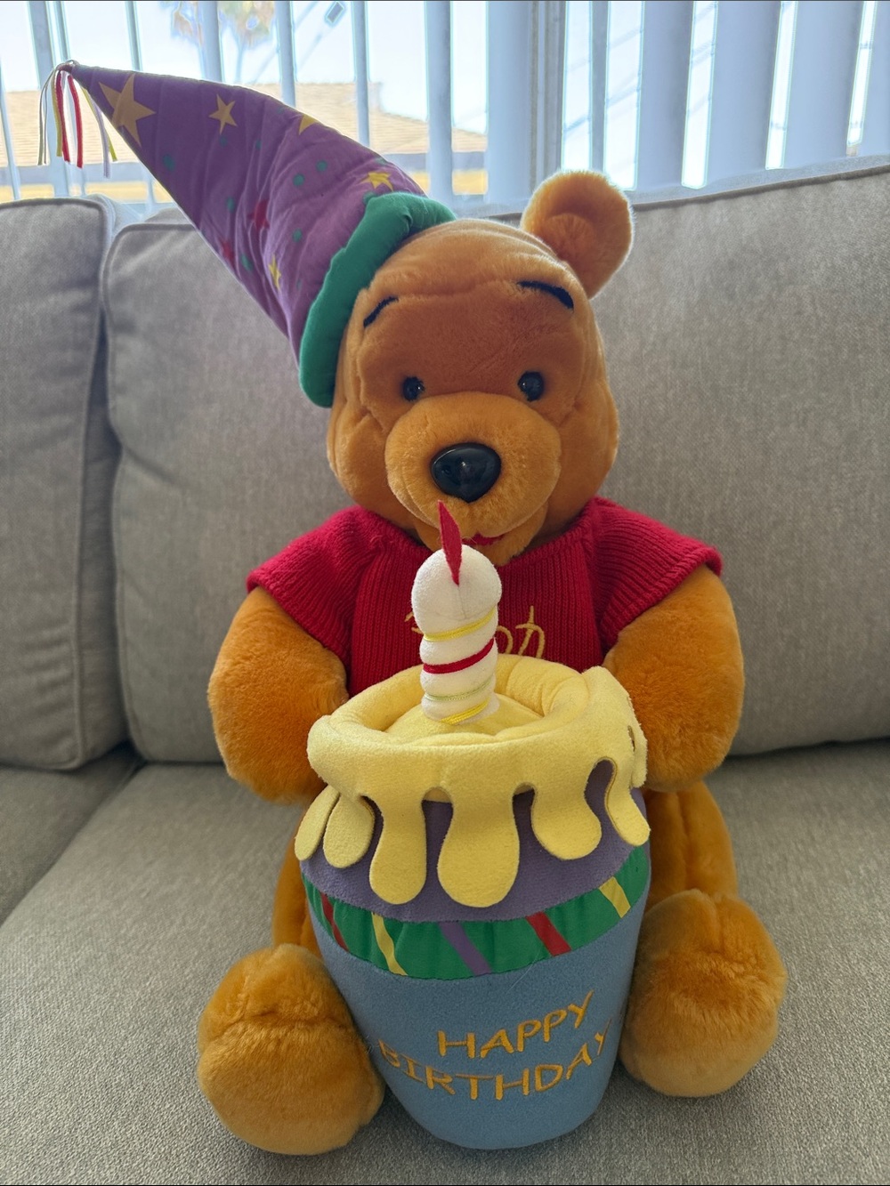Disneyland Resort Winnie the Pooh Plush Holiday Birthday Decor